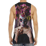 Calavera Girl Day of The Dead Print Men's Muscle Tank Top