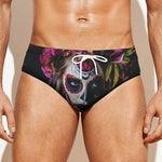 Calavera Girl Day of The Dead Print Men's Swim Briefs