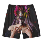 Calavera Girl Day of The Dead Print Men's Swim Trunks