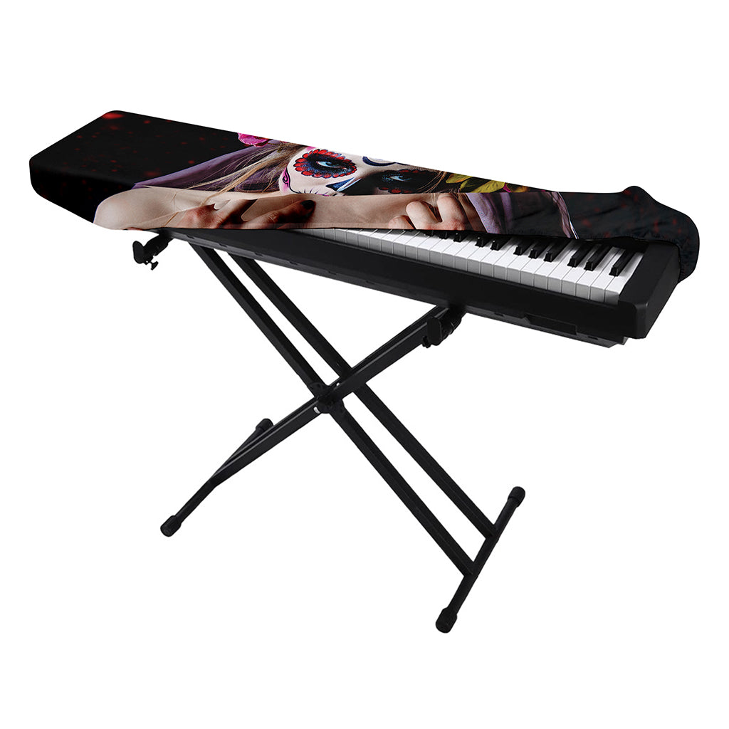 Calavera Girl Day of The Dead Print Piano Keyboard Cover