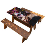 Calavera Girl Day of The Dead Print Picnic Table Cover