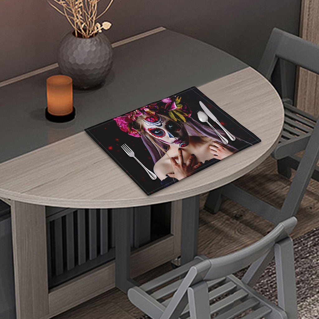 Calavera Girl Day of The Dead Print Placemat
