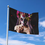 Calavera Girl Day of The Dead Print Polyester Flag