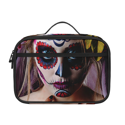 Calavera Girl Day of The Dead Print Portable Lunch Bag