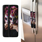 Calavera Girl Day of The Dead Print Refrigerator Handle Covers
