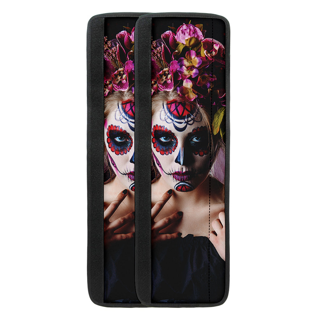 Calavera Girl Day of The Dead Print Refrigerator Handle Covers