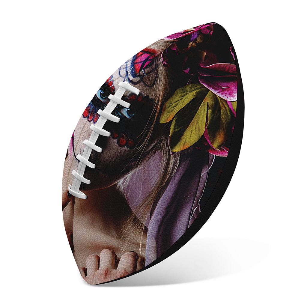 Calavera Girl Day of The Dead Print Rugby Ball