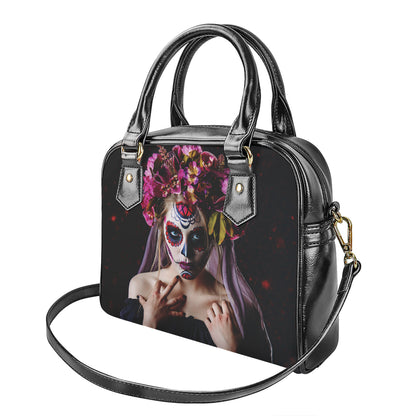 Calavera Girl Day of The Dead Print Shoulder Handbag