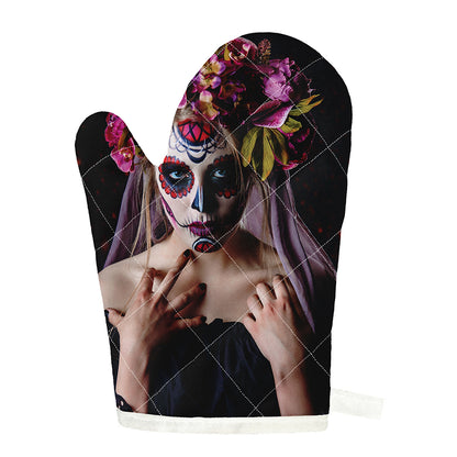 Calavera Girl Day of The Dead Print Single Oven Mitt