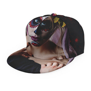 Calavera Girl Day of The Dead Print Snapback Cap