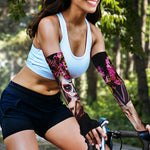 Calavera Girl Day of The Dead Print Sun Protection Arm Sleeves