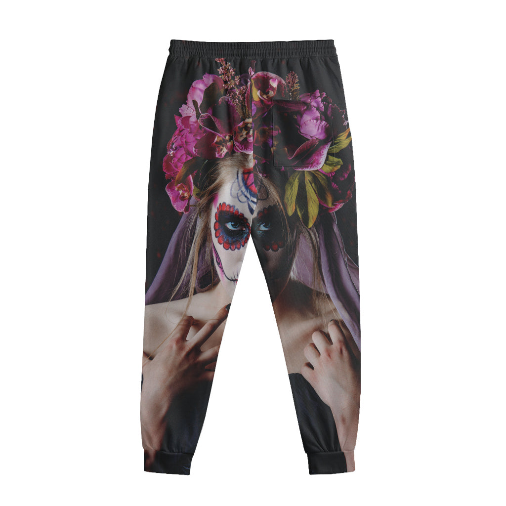 Calavera Girl Day of The Dead Print Sweatpants