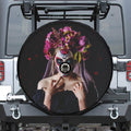 Calavera Girl Day of The Dead Print Tire Cover With Camera Hole