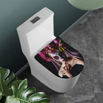 Calavera Girl Day of The Dead Print Toilet Lid Cover
