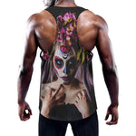 Calavera Girl Day of The Dead Print Training Tank Top