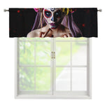 Calavera Girl Day of The Dead Print Window Valance
