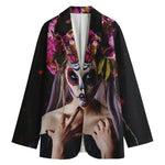 Calavera Girl Day of The Dead Print Women's Blazer