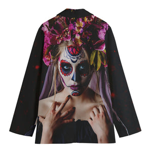 Calavera Girl Day of The Dead Print Women's Blazer