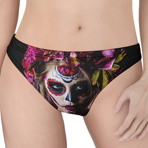 Calavera Girl Day of The Dead Print Women's Thong