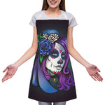 Calavera Girl Dia De Los Muertos Print Adjustable Apron