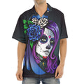 Calavera Girl Dia De Los Muertos Print Aloha Shirt