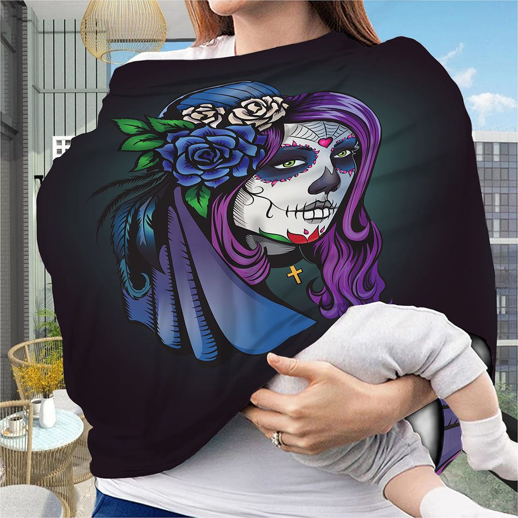 Calavera Girl Dia De Los Muertos Print Baby Seat Cover