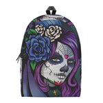 Calavera Girl Dia De Los Muertos Print Backpack