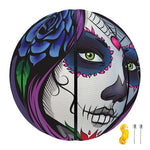 Calavera Girl Dia De Los Muertos Print Basketball