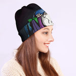 Calavera Girl Dia De Los Muertos Print Beanie