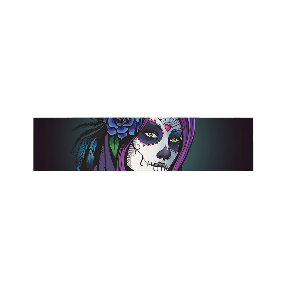 Calavera Girl Dia De Los Muertos Print Bed Runner