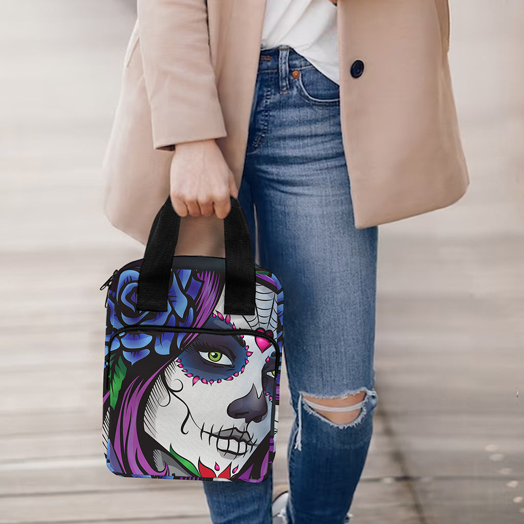 Calavera Girl Dia De Los Muertos Print Bible Tote Bag