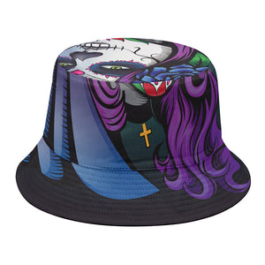 Calavera Girl Dia De Los Muertos Print Bucket Hat