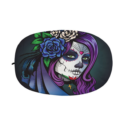 Calavera Girl Dia De Los Muertos Print Car Side Mirror Covers