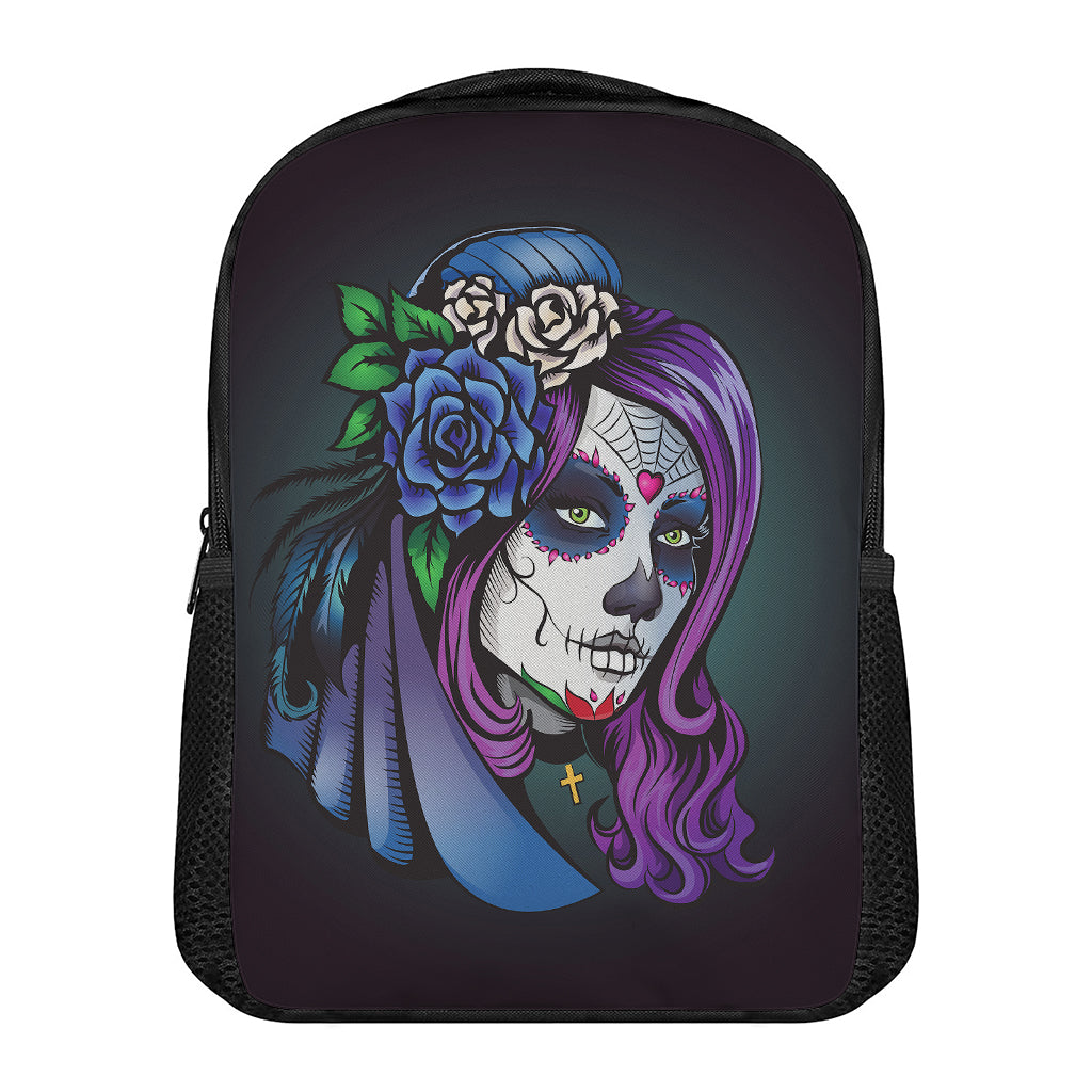 Calavera Girl Dia De Los Muertos Print Casual Backpack