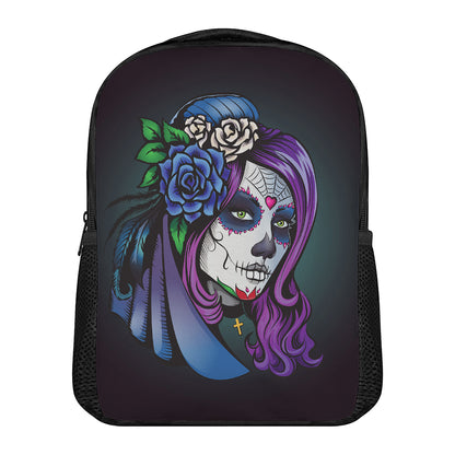 Calavera Girl Dia De Los Muertos Print Casual Backpack
