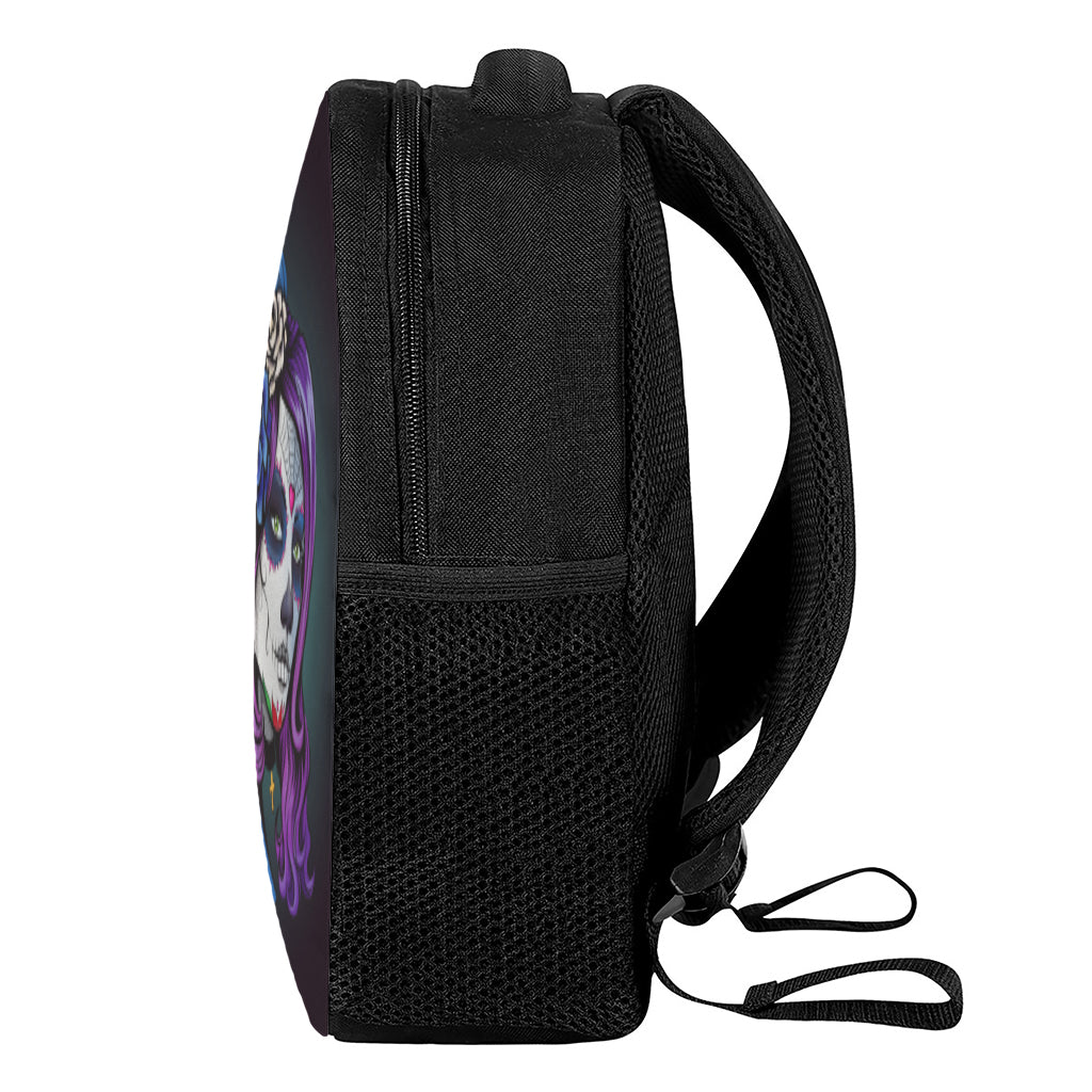 Calavera Girl Dia De Los Muertos Print Casual Backpack