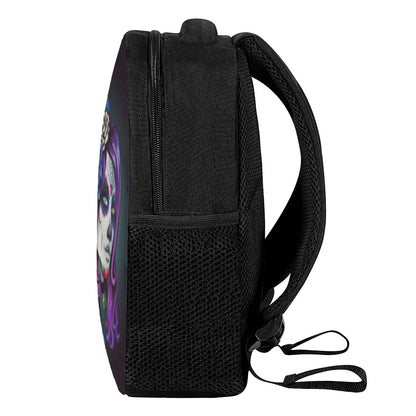 Calavera Girl Dia De Los Muertos Print Casual Backpack