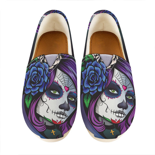 Calavera Girl Dia De Los Muertos Print Casual Shoes