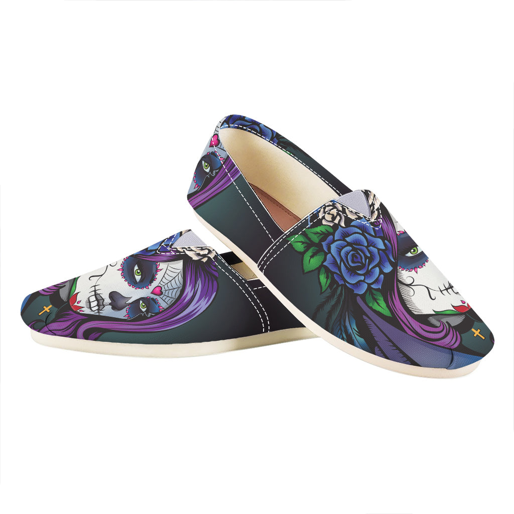 Calavera Girl Dia De Los Muertos Print Casual Shoes