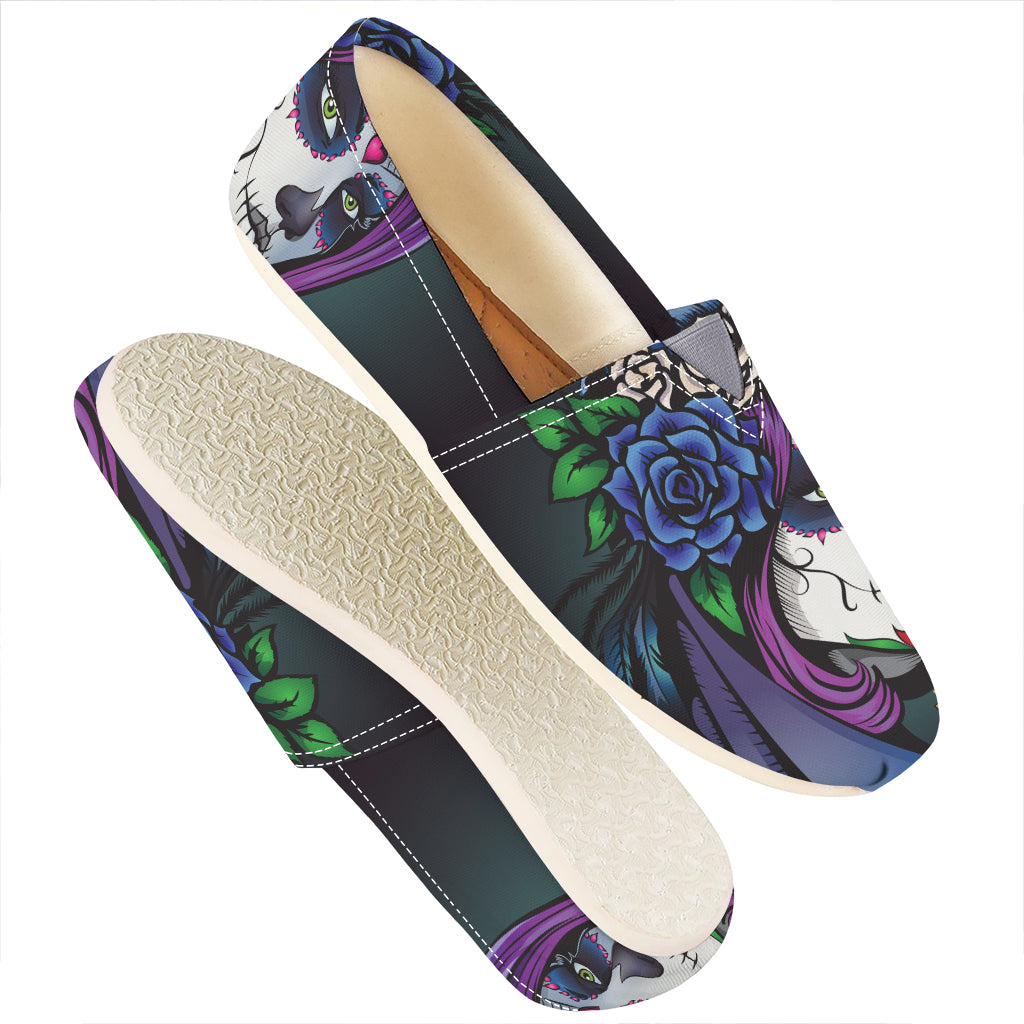 Calavera Girl Dia De Los Muertos Print Casual Shoes