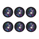 Calavera Girl Dia De Los Muertos Print Coaster Set