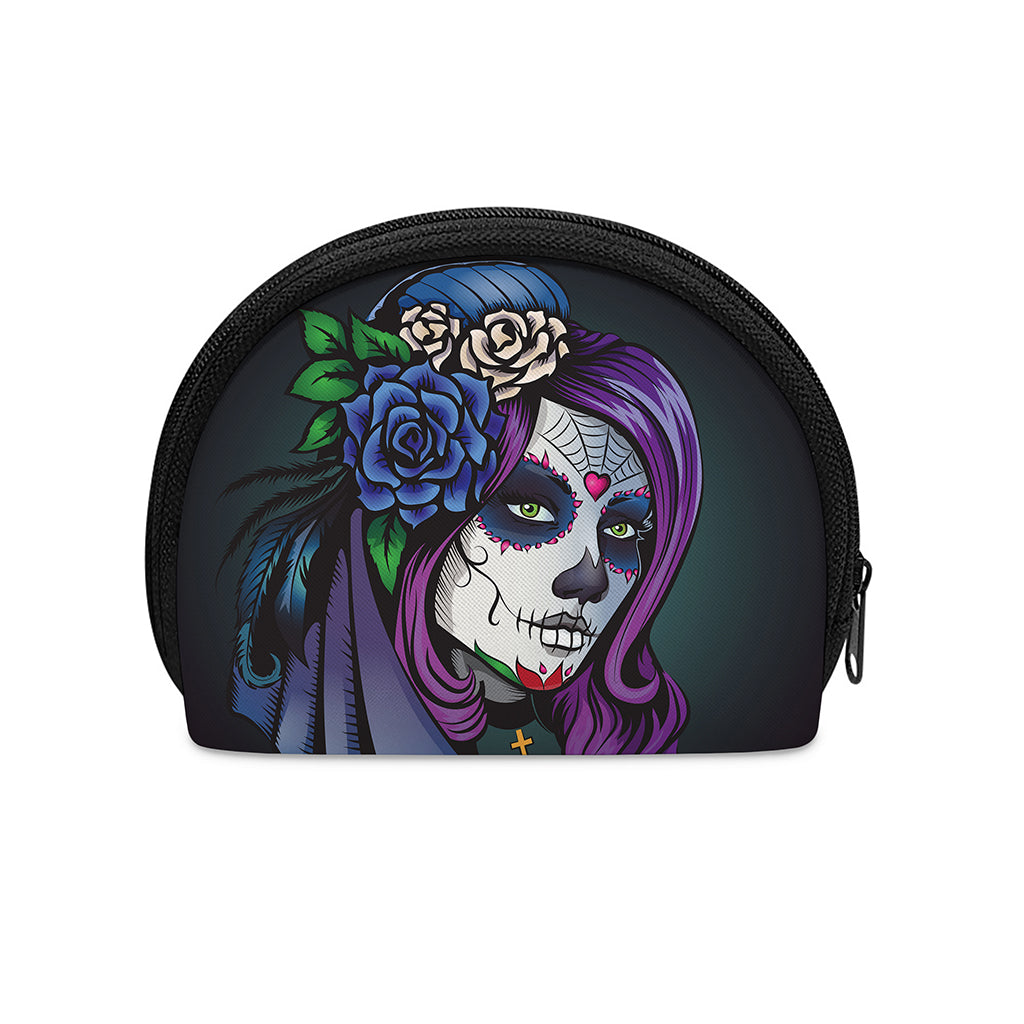 Calavera Girl Dia De Los Muertos Print Coin Purse