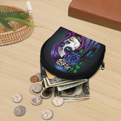 Calavera Girl Dia De Los Muertos Print Coin Purse
