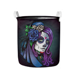 Calavera Girl Dia De Los Muertos Print Collapsible Laundry Basket