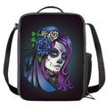 Calavera Girl Dia De Los Muertos Print Crossbody Lunch Bag