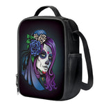 Calavera Girl Dia De Los Muertos Print Crossbody Lunch Bag