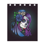 Calavera Girl Dia De Los Muertos Print Curtain