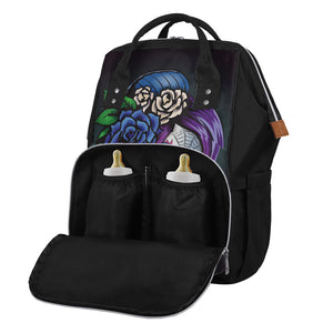 Calavera Girl Dia De Los Muertos Print Diaper Bag