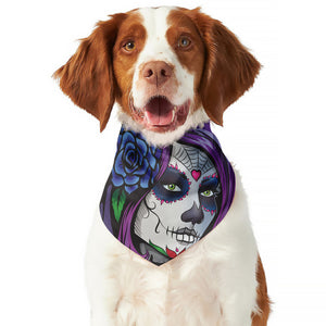 Calavera Girl Dia De Los Muertos Print Dog Bandana