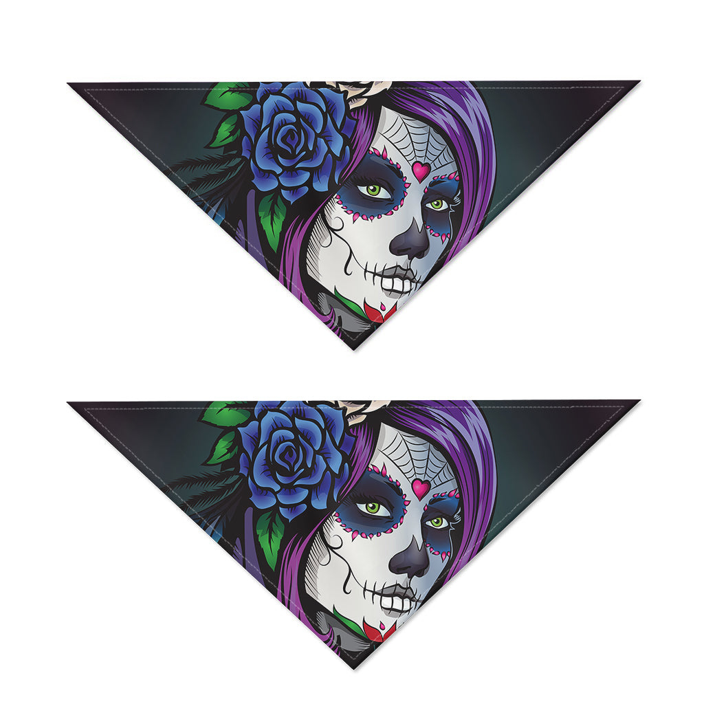 Calavera Girl Dia De Los Muertos Print Dog Bandana